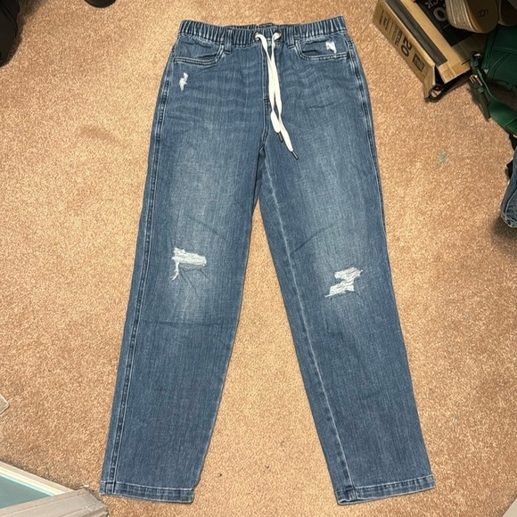 Aerie pull on drawstring jeans size small - Picture 1 of 6